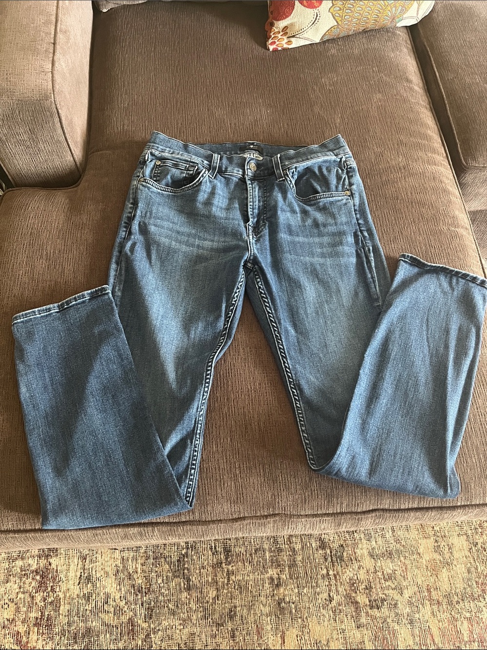 7 For All Mankind Straight Leg Medium Blue Jeans 32x30